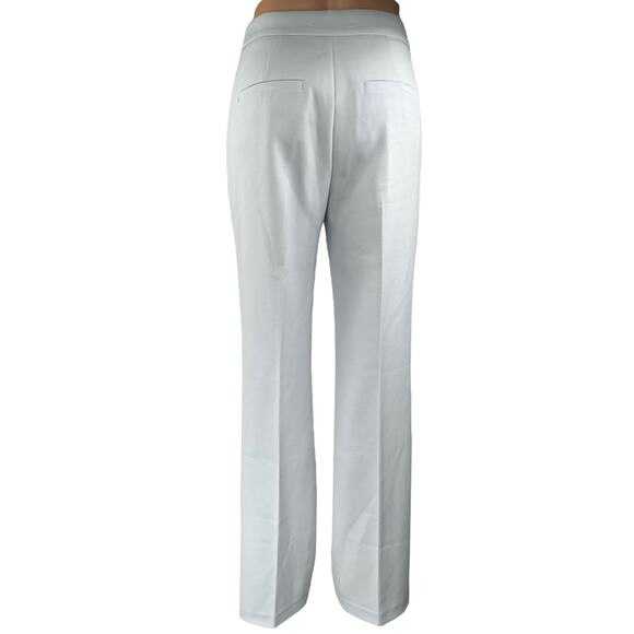 BCBGMAXAZRIA Women's White High Waisted Straight Leg Trouser Dress Pants Size 0 - Picture 3 of 5